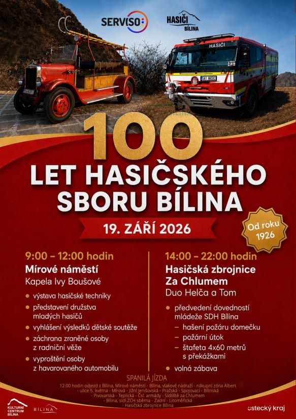 Oslavy 100 let hasičského sboru Bílina