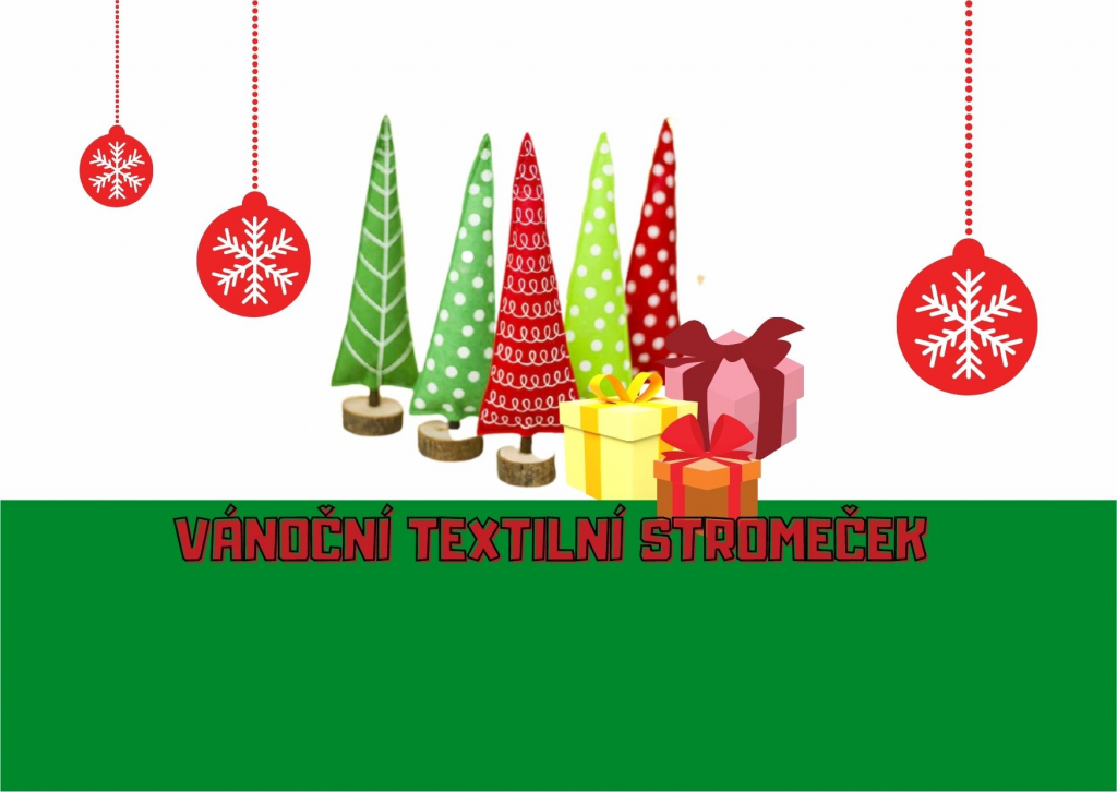 Vánoční textilní stromeček