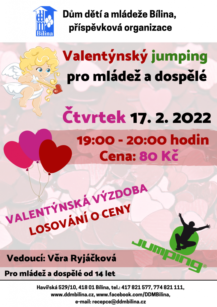 Valentýnský jumping pro mládež a dospělé